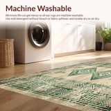 Beige Green Distressed Look Pet Kids Durable Texture(Beige)