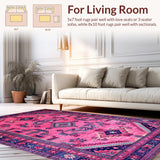 Ultra Soft Area Rug, Non Slip, Stain Resistant, Washable Area Rugs for Living Room, Bedroom, Rustic Pink Cowgirl Aesthetic(Pink)