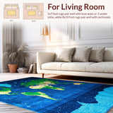 Contemporary Earthy Geometric Visual(Blue)