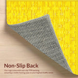 Ultra Soft Area Rug, Non Slip, Stain Resistant, Washable Area Rugs for Living Room, Bedroom, Playful Soft Shaggy Texture(Yellow)