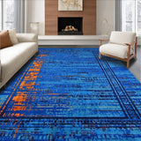 Dynamic Orange Blue Abstract(Blue)