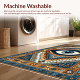 Ultra Soft Area Rug, Non Slip, Stain Resistant, Washable Area Rugs for Living Room, Bedroom, Traditional Cultural Motif Elegance(Brown)