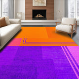 Ultra Soft Area Rug, Non Slip, Stain Resistant, Washable Area Rugs for Living Room, Bedroom, Interactive Playful Liquid Aesthetic(Orange)