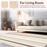 Serene Sands Modern Beige Stripe Design for Spaces(Beige)
