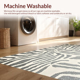 Ultra Soft Area Rug, Non Slip, Stain Resistant, Washable Area Rugs for Living Room, Bedroom, Faded Beige Gray Zebra Living Room Carpet(Beige)