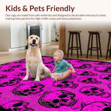 Ultra Soft Area Rug, Non Slip, Stain Resistant, Washable Area Rugs for Living Room, Bedroom, Dramatic Dark-Themed Welcome Mat(Pink)