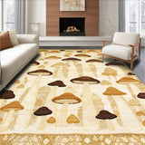 Ultra Soft Area Rug, Non Slip, Stain Resistant, Washable Area Rugs for Living Room, Bedroom, Chic Playful Nature-Inspired Design(Beige)