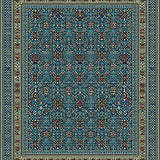 Ethnic Blue Toned Geometric Design(Blue)