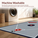 Ultra Soft Area Rug, Non Slip, Stain Resistant, Washable Area Rugs for Living Room, Bedroom, Dynamic American Sports Themed Design(Gray)