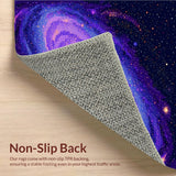 Ultra Soft Area Rug, Non Slip, Stain Resistant, Washable Area Rugs for Living Room, Bedroom, Radiant Colorful Constellation Layout(Purple)