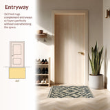 Ultra Soft Area Rug, Non Slip, Stain Resistant, Washable Area Rugs for Living Room, Bedroom, Diamond Grid Neutral Living Room Area Rug(Beige)
