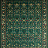 Contemporary Abstract Round Motif(Green)