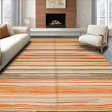 Ultra Soft Area Rug, Non Slip, Stain Resistant, Washable Area Rugs for Living Room, Bedroom, Rich Geometric Textured Statement Piece(Orange)