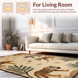 Earthy Toned Whimsical Wildlife Design(Beige)