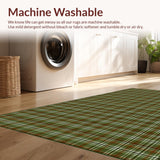 Ultra Soft Area Rug, Non Slip, Stain Resistant, Washable Area Rugs for Living Room, Bedroom, Chic Earthy Toned Tartan Pattern(Brown)