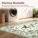 Ultra Soft Area Rug, Non Slip, Stain Resistant, Washable Area Rugs for Living Room, Bedroom, Contemporary Insect Inspired Visuals(Ivory)
