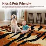 Ultra Soft Area Rug, Non Slip, Stain Resistant, Washable Area Rugs for Living Room, Bedroom, Large Brown Animal Pattern Bedroom Accent Carpet(Brown)