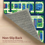 Ultra Soft Area Rug, Non Slip, Stain Resistant, Washable Area Rugs for Living Room, Bedroom, Whimsical Green Landscape Design(Blue)