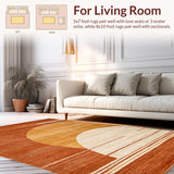 Ultra Soft Area Rug, Non Slip, Stain Resistant, Washable Area Rugs for Living Room, Bedroom, Trendy Artistic Ethereal Patterns(Brown)