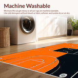 Ultra Soft Area Rug, Non Slip, Stain Resistant, Washable Area Rugs for Living Room, Bedroom, Contemporary Youthful Athletic Design(Orange)
