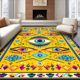 Ultra Soft Area Rug, Non Slip, Stain Resistant, Washable Area Rugs for Living Room, Bedroom, Artistic Soft Textured Statement Piece(Yellow)