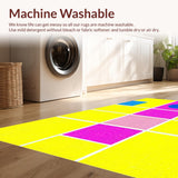 Ultra Soft Area Rug, Non Slip, Stain Resistant, Washable Area Rugs for Living Room, Bedroom, Artful Kid-Friendly Decorative Experience(Yellow)