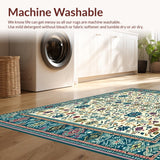 Ultra Soft Area Rug, Non Slip, Stain Resistant, Washable Area Rugs for Living Room, Bedroom, Bohemian Dream Ethereal(Ivory)