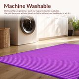 Ultra Soft Area Rug, Non Slip, Stain Resistant, Washable Area Rugs for Living Room, Bedroom, Trendy Statement Piece with Fun Design(Purple)