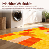 Ultra Soft Area Rug, Non Slip, Stain Resistant, Washable Area Rugs for Living Room, Bedroom, Whimsical Cookie-Inspired Aesthetic(Orange)