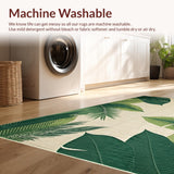 Ultra Soft Area Rug, Non Slip, Stain Resistant, Washable Area Rugs for Living Room, Bedroom, Serene Nature Inspired Pattern(Green)