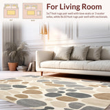 Neutral Abstract Animal Inspired Design with Beige and Grey Palette(Beige)