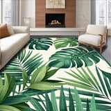 Ultra Soft Area Rug, Non Slip, Stain Resistant, Washable Area Rugs for Living Room, Bedroom, Serene Botanical Illustration Style(Green)