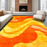 Ultra Soft Area Rug, Non Slip, Stain Resistant, Washable Area Rugs for Living Room, Bedroom, Stylish Cozy Fluffy Color Gradient(Orange)