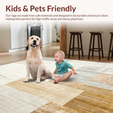 Rustic Modern Shaped Pet Friendly Abstract Beige Cream(Beige)