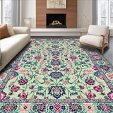 Elegant Green Floral Touch(Ivory)