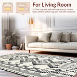 Modern Abstract Beige and Gray Motifs(Black)