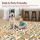 Beige Runner Featuring Geometric Spotted Inspired by Antelope Prints(Brown)