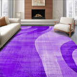 Ultra Soft Area Rug, Non Slip, Stain Resistant, Washable Area Rugs for Living Room, Bedroom, Chic Artistic Abstract Waves(Purple)