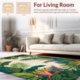 Ultra Soft Area Rug, Non Slip, Stain Resistant, Washable Area Rugs for Living Room, Bedroom, Elegant Earthy Geometric Elements(Beige)
