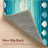 Ultra Soft Area Rug, Non Slip, Stain Resistant, Washable Area Rugs for Living Room, Bedroom, Whimsical Nautical Plush Comfort(Blue)