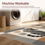 Ultra Soft Area Rug, Non Slip, Stain Resistant, Washable Area Rugs for Living Room, Bedroom, Trendy Minimalist Animal Aesthetic(Gray)