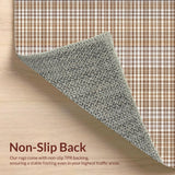 Ultra Soft Area Rug, Non Slip, Stain Resistant, Washable Area Rugs for Living Room, Bedroom, Backyard Deck Easy Care Reversible Floor Mat(Brown)