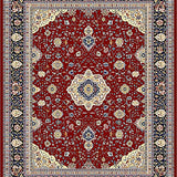 Ultra Soft Area Rug, Non Slip, Stain Resistant, Washable Area Rugs for Living Room, Bedroom, Charming Earthy Textured Elements(Red)