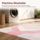 Ultra Soft Area Rug, Non Slip, Stain Resistant, Washable Area Rugs for Living Room, Bedroom, Charming Furry Decor Statement(Pink)