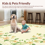 Ultra Soft Area Rug, Non Slip, Stain Resistant, Washable Area Rugs for Living Room, Bedroom, Cute Animal-Themed Decorative Piece(Beige)