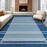 Ultra Soft Area Rug, Non Slip, Stain Resistant, Washable Area Rugs for Living Room, Bedroom, Rustic Symmetrical Blue Touch(Blue)