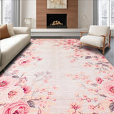 Ultra Soft Area Rug, Non Slip, Stain Resistant, Washable Area Rugs for Living Room, Bedroom, Vibrant Shaggy Pink Essence(Pink)