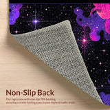 Ultra Soft Area Rug, Non Slip, Stain Resistant, Washable Area Rugs for Living Room, Bedroom, Vivid Celestial Cartoon Imagery(Purple)