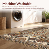 Ultra Soft Area Rug, Non Slip, Stain Resistant, Washable Area Rugs for Living Room, Bedroom, Charming Rustic Irregular Animal Motif(Beige)