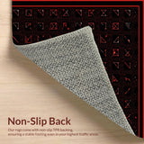 Ultra Soft Area Rug, Non Slip, Stain Resistant, Washable Area Rugs for Living Room, Bedroom, Striking Y2K Patterned Soft Decor(Red)
